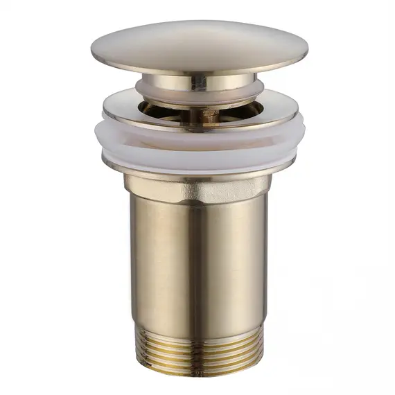 Донный клапан ABBER AF0010G с переливом, клик-клак, золото матовое