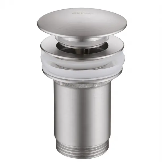 Донный клапан ABBER AF0010SP с переливом, клик-клак, сатин