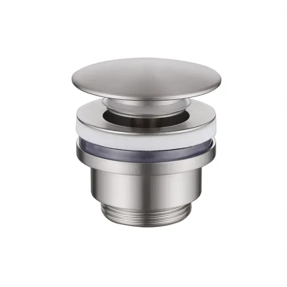 Донный клапан ABBER AF0011SP без перелива, клик-клак, сатин