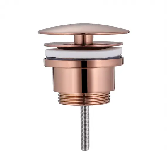 Донный клапан ABBER AF0012RG без перелива, фиксированный, розовое золото
