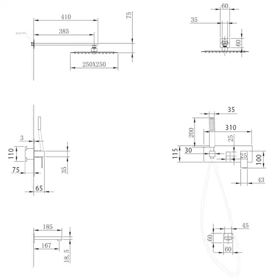 Душевая система ABBER Daheim AF8217