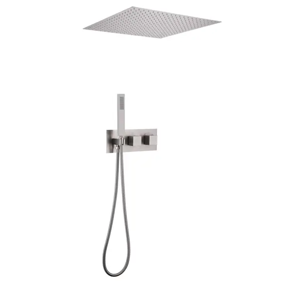 Душевая система ABBER Daheim AF8255SP скрытого монтажа без излива, термостат, сатин