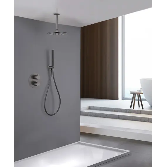 Душевая система ABBER Wasser Kreis AF8121NG скрытого монтажа без излива, никель