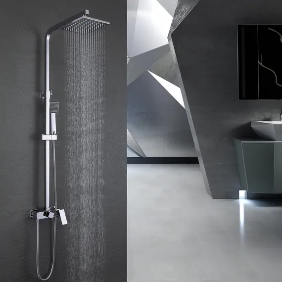 Душевая стойка ABBER Daheim AF8220L без излива, хром (в.145)