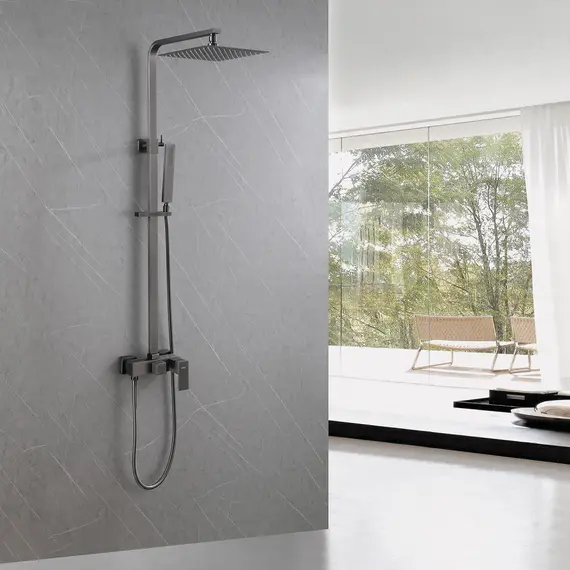 Душевая стойка ABBER Daheim AF8220NG без излива, никель (в.125)