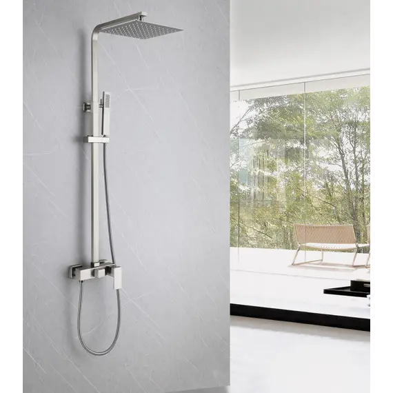 Душевая стойка ABBER Daheim AF8220SPL без излива, сатин (в.145)