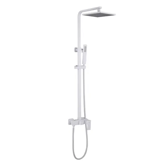 Душевая стойка ABBER Daheim AF8220WL без излива, белая матовая (в.145)