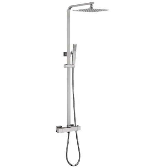 Душевая стойка ABBER Daheim AF8260SPL с термостатом без излива, сатин