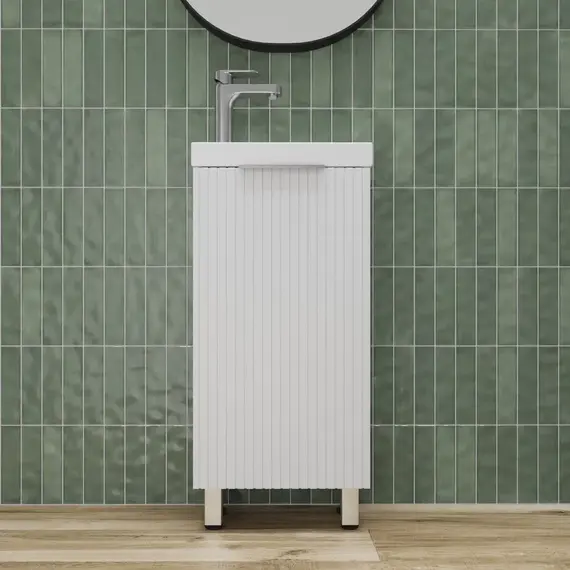 Тумба напольная/унив "СОЛО" с раковиной  (Como 40) Белый Софт