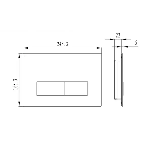 Клавиша слива ESBANO MTK-60ST Satin metal Покрытие ПРОТИВ отпечатков пальцев!