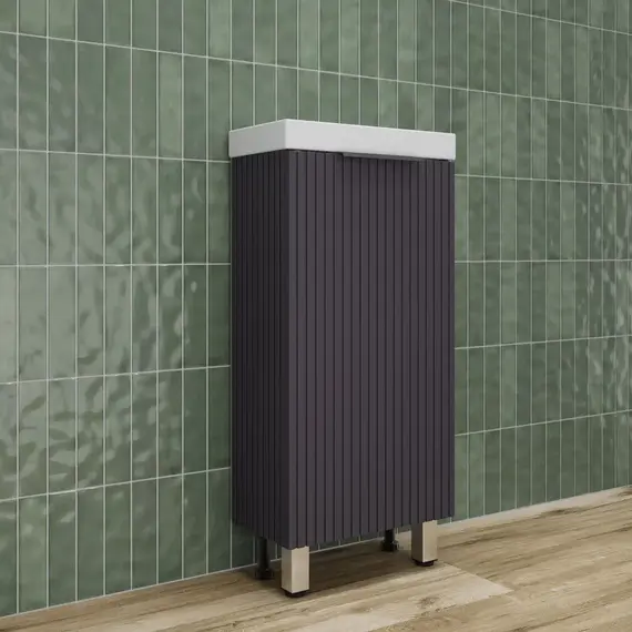 Тумба напольная/унив  "СОЛО" с раковиной  (Como 40) Графит Нубук