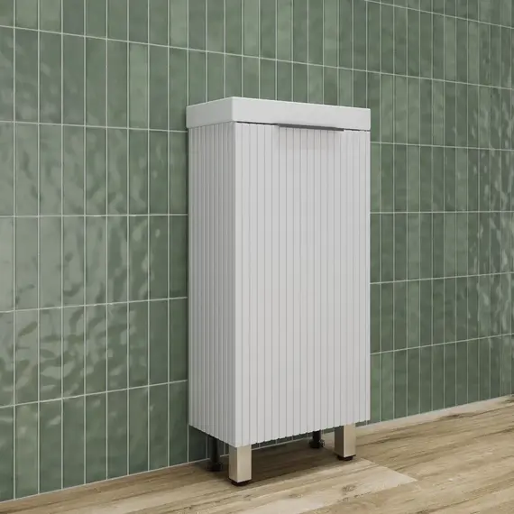 Тумба напольная/унив "СОЛО" с раковиной  (Como 40) Белый Софт