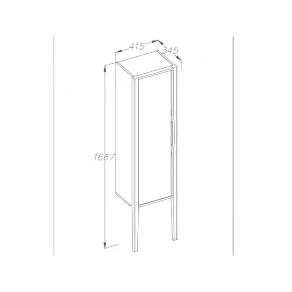 Шкаф-пенал Smile Риголетто 40 на декоративных ножках