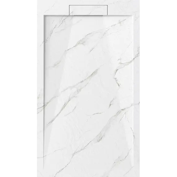 Поддон из искусственного камня ESBANO ESP-LM128CB мрамор белый  120х80