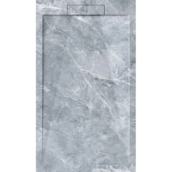 Поддон из искусственного камня ESBANO  ESP-LM128VG мрамор серый   120х80