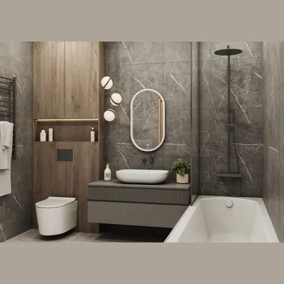 Зеркало ACWEN "Prime White " 45х80 в МДФ раме без подсветки