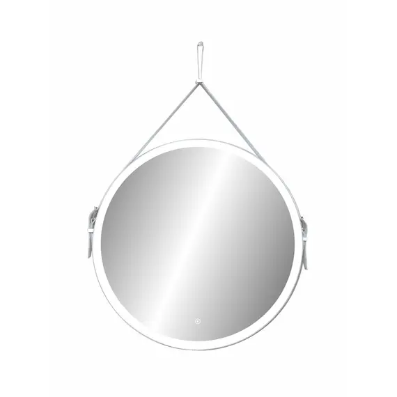 Зеркало ACWEN "Millenium White Led" D-650 на ремне из натурал. кожи белого цвета