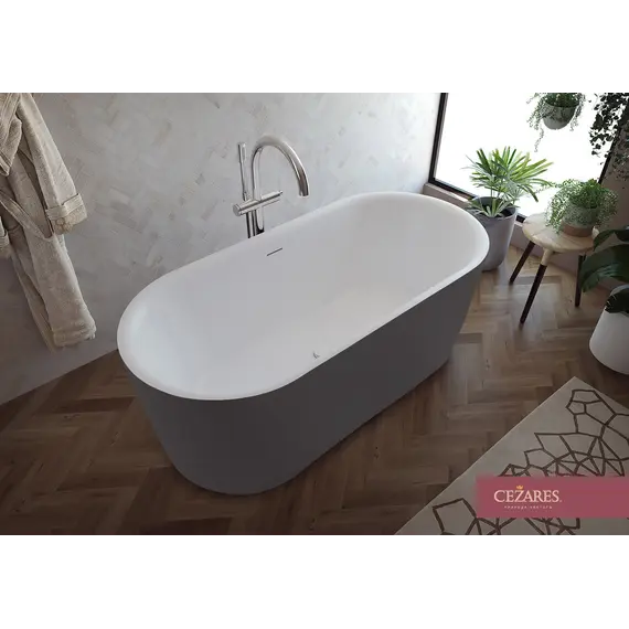 Акриловая ванна CEZARES METAURO-INT-Central-180-80-60-G-W-MATT