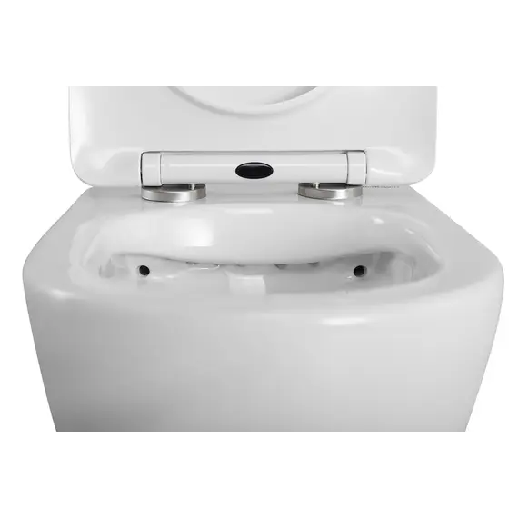 Унитаз подвесной безободковый с сиденьем BelBagno UNO 2.0 BB7306CHR/SC