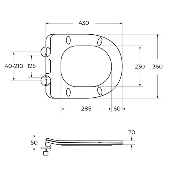 Унитаз подвесной безободковый с сиденьем BelBagno UNO 2.0 BB7306CHR/SC