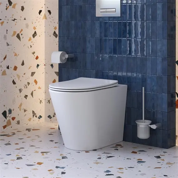 Унитаз приставной безободковый с сиденьем и смывом TORNADO BelBagno FLAY-TOR BB1003CB-TOR/SC