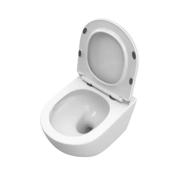 Унитаз подвесной безободковый с сиденьем и смывом TORNADO BelBagno UNO-TOR BB5177CH-TOR/SC