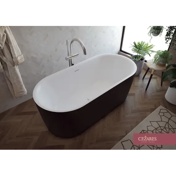 Акриловая ванна CEZARES METAURO-INT-Central-180-80-60-B-W-MATT