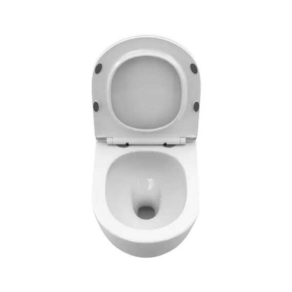 Унитаз подвесной безободковый с сиденьем и смывом TORNADO BelBagno UNO-TOR BB5177CH-TOR/SC