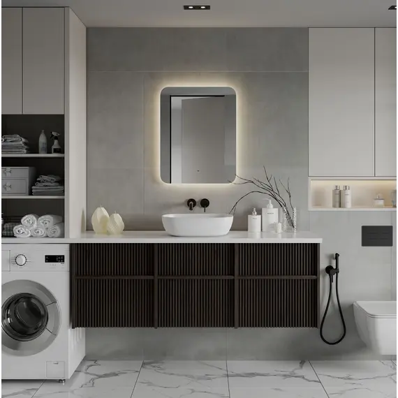 Зеркало ACWEN "Burzhe Led" 60х80 с бесконт.сенсором, холодная подсветка