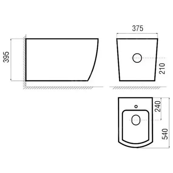 Биде подвесное ARCUS G-713 белое