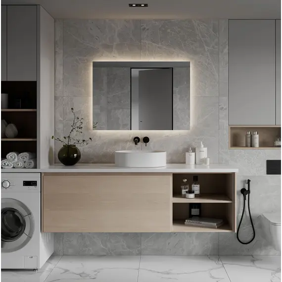 Зеркало ACWEN "Trezhe Led" 100х70 с бесконтактным сенсором, комбинирован. подсветка