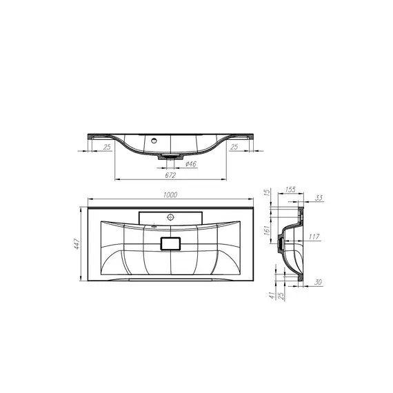 Раковина из литьевого мрамора BelBagno  BB1000/445-LV-MR-PR