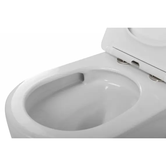 Унитаз подвесной Cezares безободковый с сиденьем и смывом TORNADO STREAM