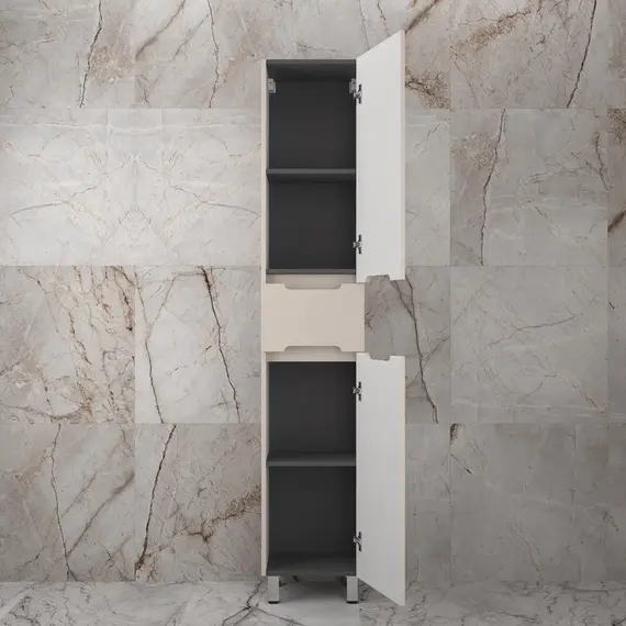 Колонна напольная "Матис" 36 см 1 ящик, КРЕМ, PLUS, ЭМАЛЬ