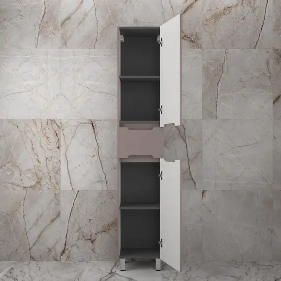 Колонна напольная "Матис" 36 см 1 ящик, тауп темный, PLUS, ЭМАЛЬ