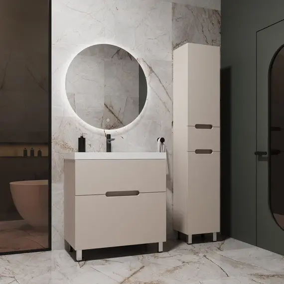 Колонна напольная "Матис" 36 см 1 ящик, КРЕМ, PLUS, ЭМАЛЬ