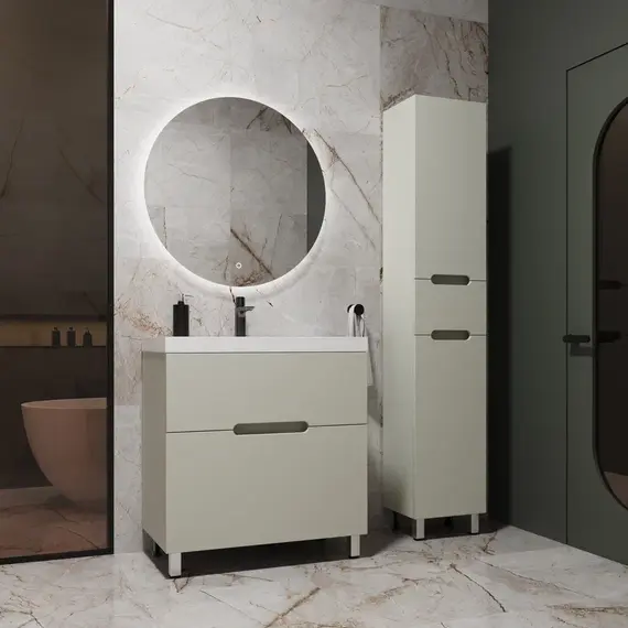 Колонна напольная "Матис" 36 см 1 ящик, ОЛИВА, PLUS, ЭМАЛЬ