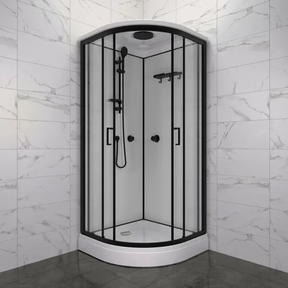 Душевая кабина Triton ПРАЙМ-БЛЭК 90*90 А  стекло прозрачное