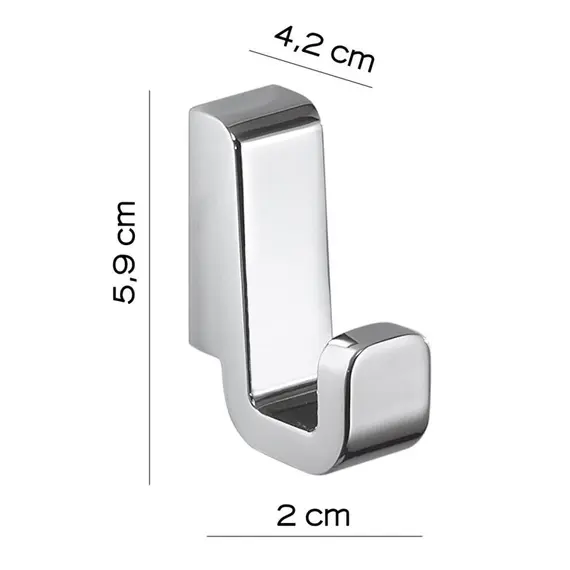 Gedy Samoa, набор из 2-х крючков, цвет хром
