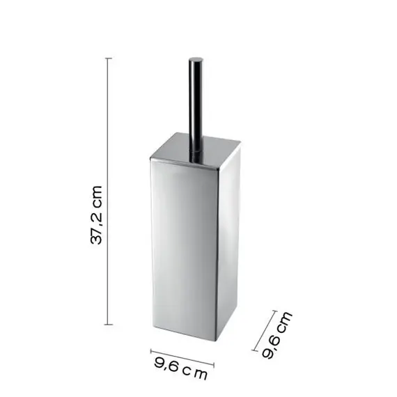 Gedy Teseo, напольный металлический ёрш, цвет хром