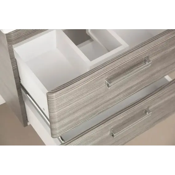 Тумба подвесная Style Line "Лотос 80" с раковиной Комо , Шелк зебрано, PLUS