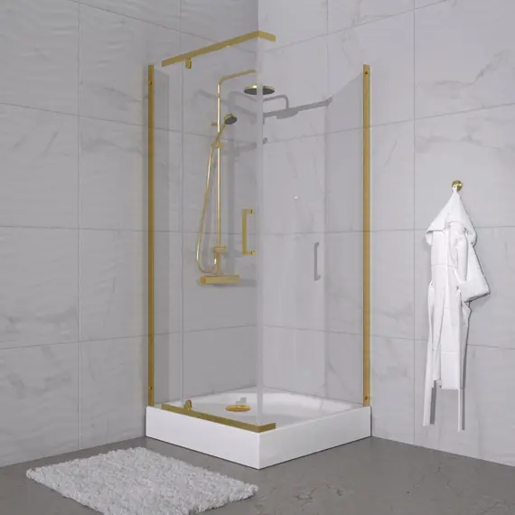 Душевое ограждение  Triton "ТЕРРА-ГОЛД" (низкий поддон) 90х90 квадрат