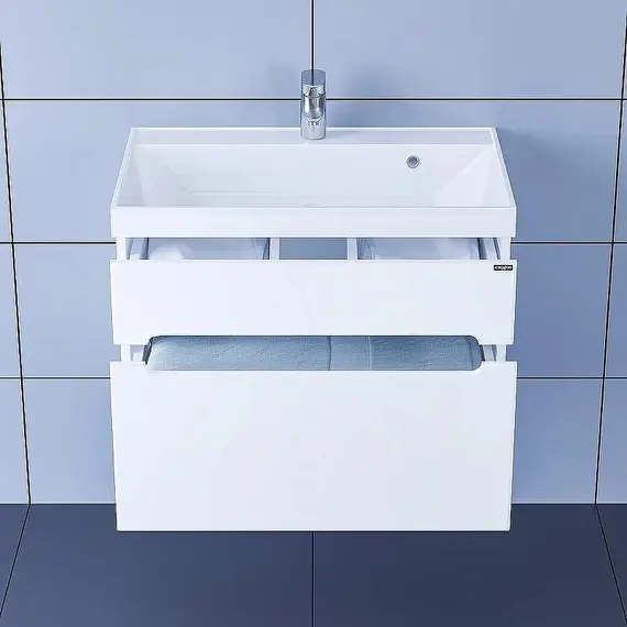 Тумба для умывальника СанТа Лондон 70 подвесная 2 ящика