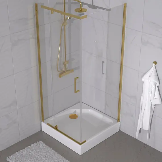 Душевое ограждение  Triton "ТЕРРА-ГОЛД" (низкий поддон) 90х90 квадрат