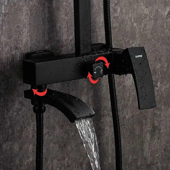 Душевая стойка со смесителем Gappo G2407-6