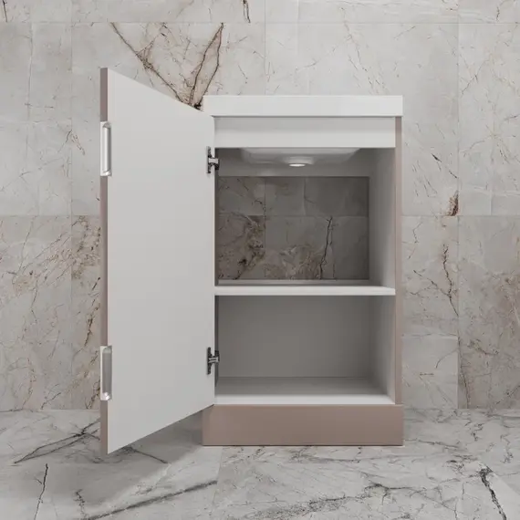 Тумба напольная "МОНО 50" с раковиной ASTI 50, санд пудровый