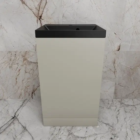 Тумба напольная "МОНО 50" с раковиной ASTI 50, санд серая галька