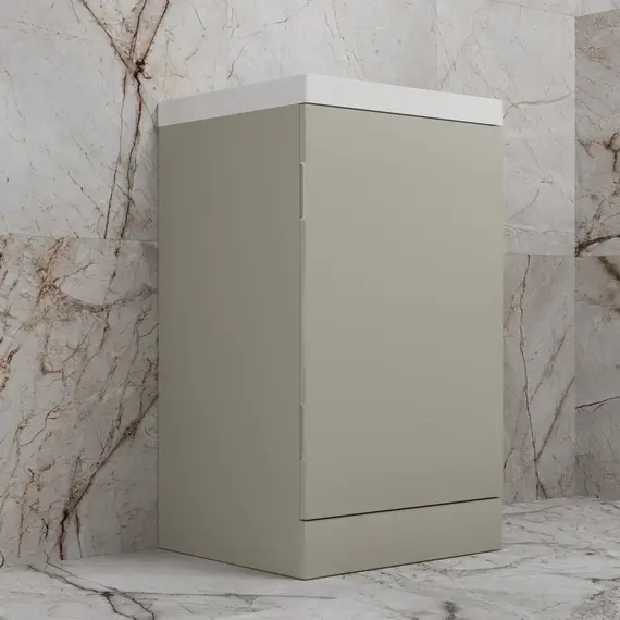 Тумба напольная "МОНО 50" с раковиной ASTI 50, санд серая галька