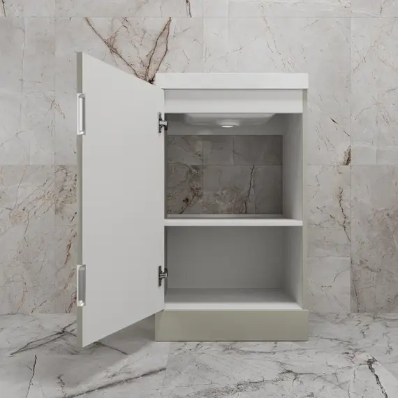 Тумба напольная "МОНО 50" с раковиной ASTI 50, санд серая галька