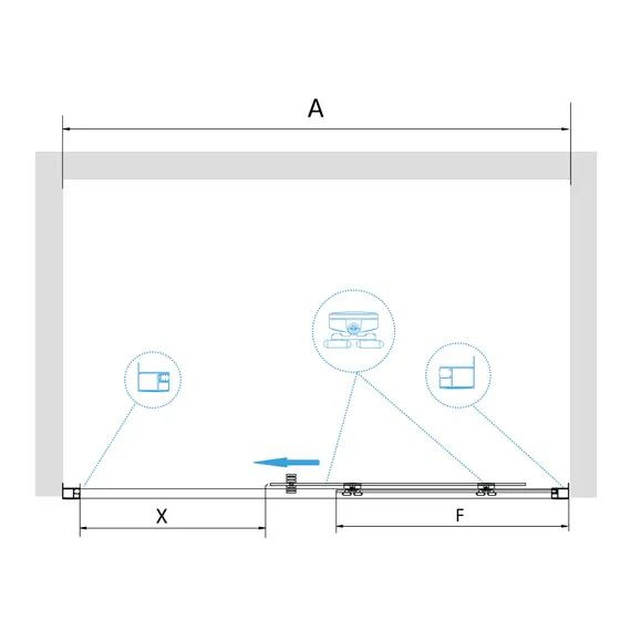Душевая дверь RGW PA-14B 180*195